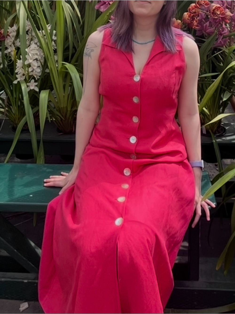 Jessica Howard Pink Sleeveless Button-Front Maxi Dress